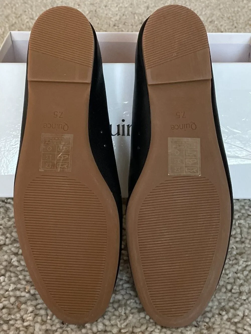 Quince Italian Leather Glove Ballet Flat - Size 7.5 - Black - New! - Picture 2 of 8